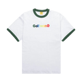 GOLF WANG Happy Logo Ringer Tee "White/Green"