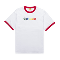 GOLF WANG Happy Logo Ringer Tee "White/Red"
