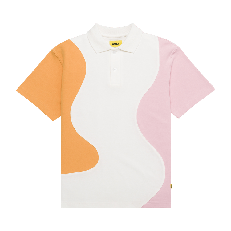 GOLF WANG Ripple Polo "Ivory/Pink/Orange"