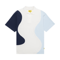 GOLF WANG Ripple Polo "Ivory/Navy/Ltblue"
