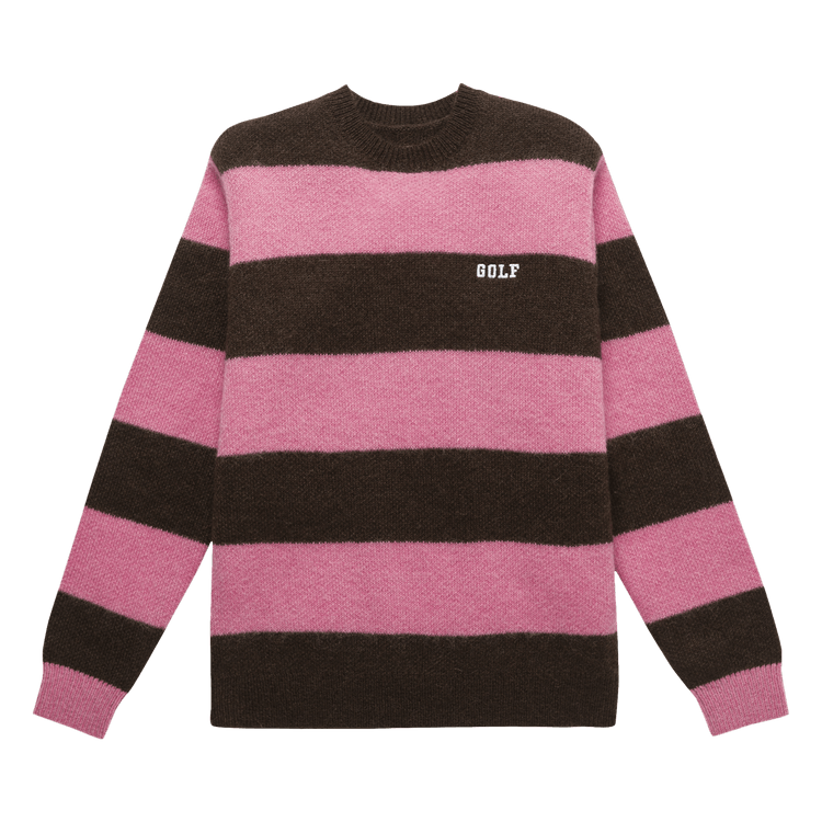 GOLF WANG Mohair Striped Sweater "Pink/Brown"