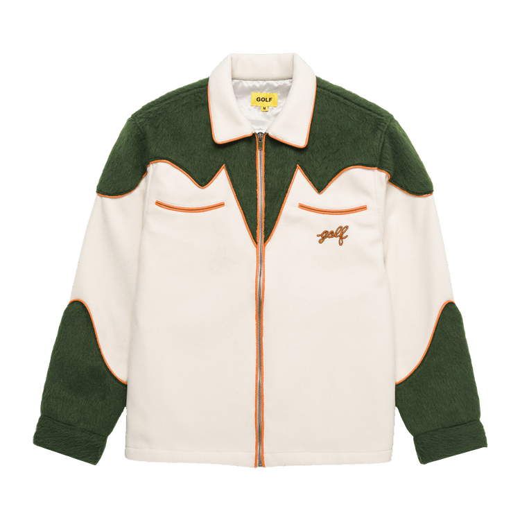 GOLF WANG Western Shirt Jacket "Ivory/Green/Orange"