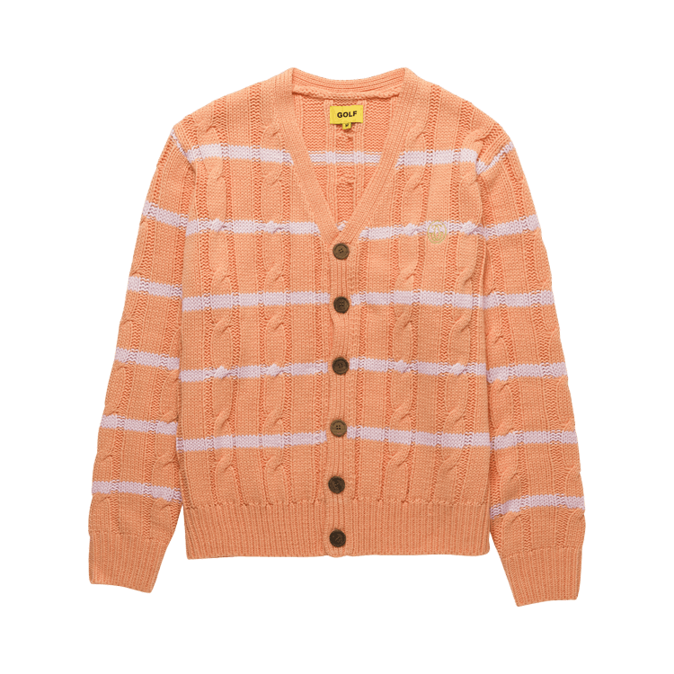 GOLF WANG Grand Logo Striped Cardigan "Orange/Pink"