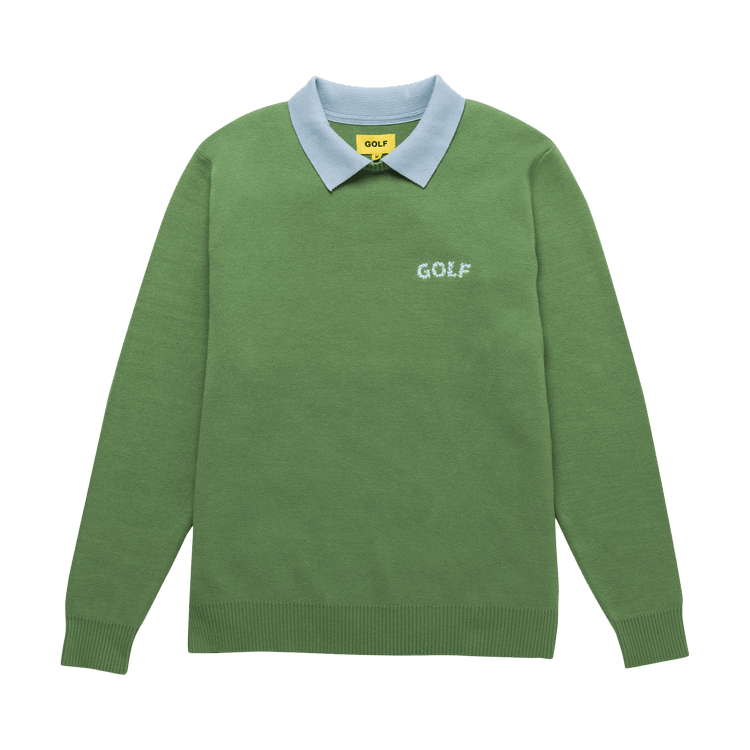 GOLF WANG Galaxy Logo Collared Sweater "Light Blue/Green"