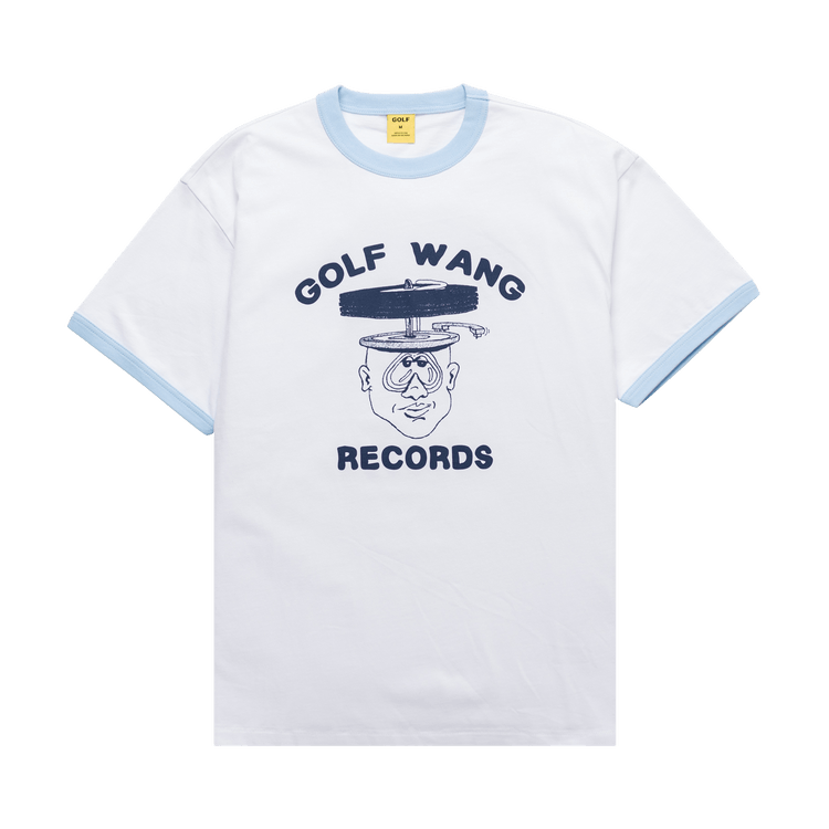 GOLF WANG Golf Wang Records Ringer Tee "White/Blue"
