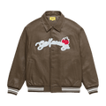 GOLF WANG Strawberry Leather Jacket "Brown/Ivory/Light Blue"