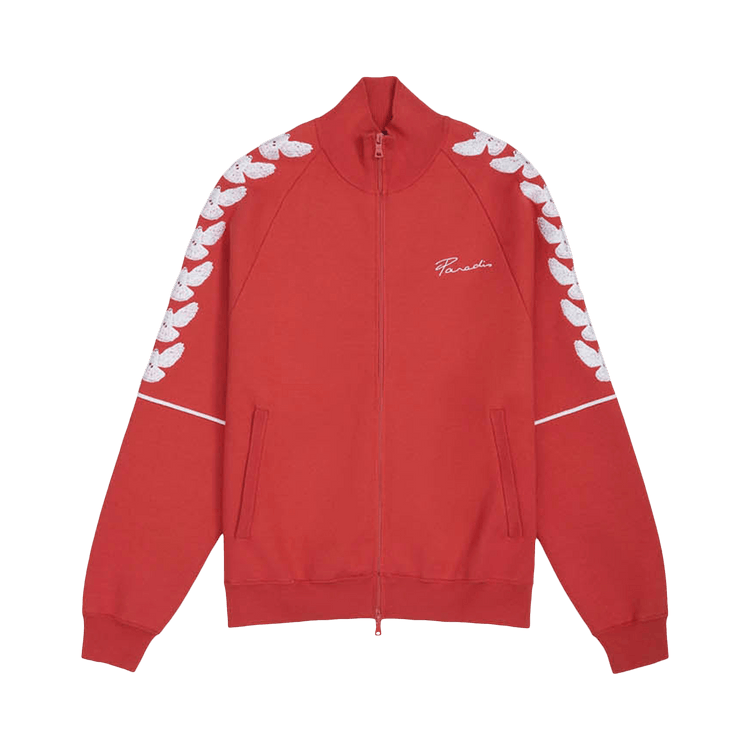 3.PARADIS Embroidebirds Stripes Track Jacket "Red"