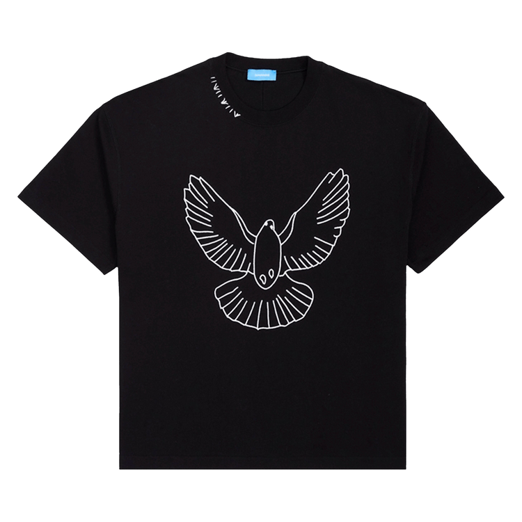 3.PARADIS Birds Outline T-Shirt "Black"