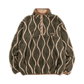 Kapital Drunk Stripe Fleece Pullover "Khaki"