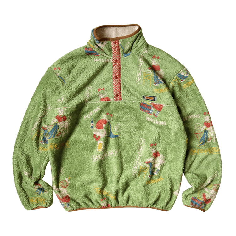 Kapital Kountry Calendar Fleece Pullover "Light Green"