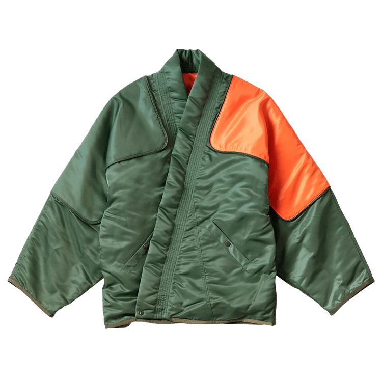 Kapital MA-1 Nylon Kesa Sham Bomber Jacket "Khaki"