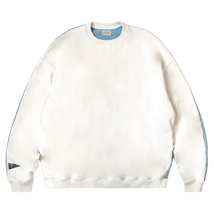 Kapital Fleece Knit 2Tones Remake Big Sweater (Bone) "Ecru/Sax"