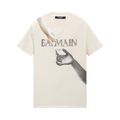 Balmain Statue Printed T-Shirt "Blanc/Marron"