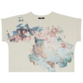 Balmain Pastel Printed Cropped T-Shirt "Ficelle/Pastel"