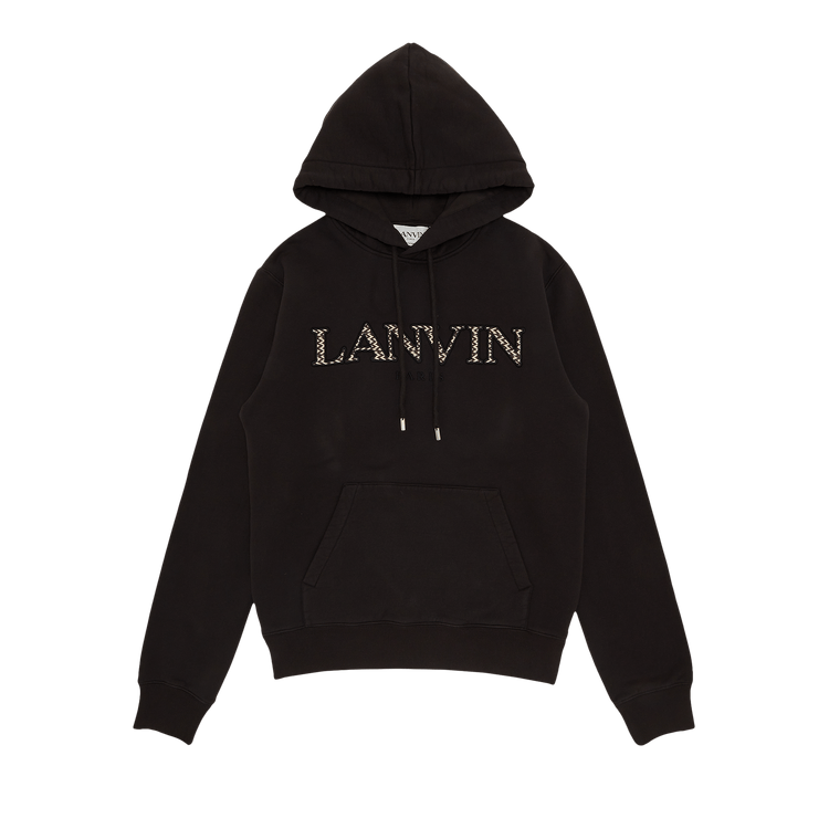 Lanvin Curb Emb Hoodie "Ebony"