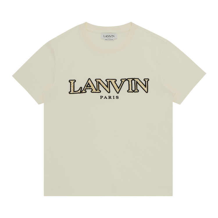 Lanvin Curb Emb Classic T-Shirt "Milk"