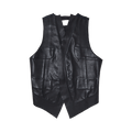 Maison Margiela Artisanal Leather Vest In Black