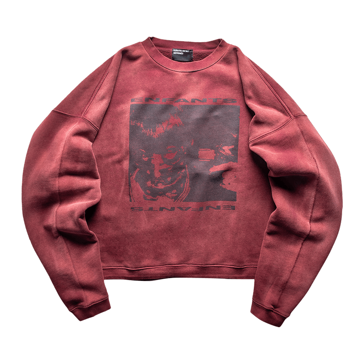 Enfants Riches Déprimés Girl/Gun Crewneck "Faded Red/Black"