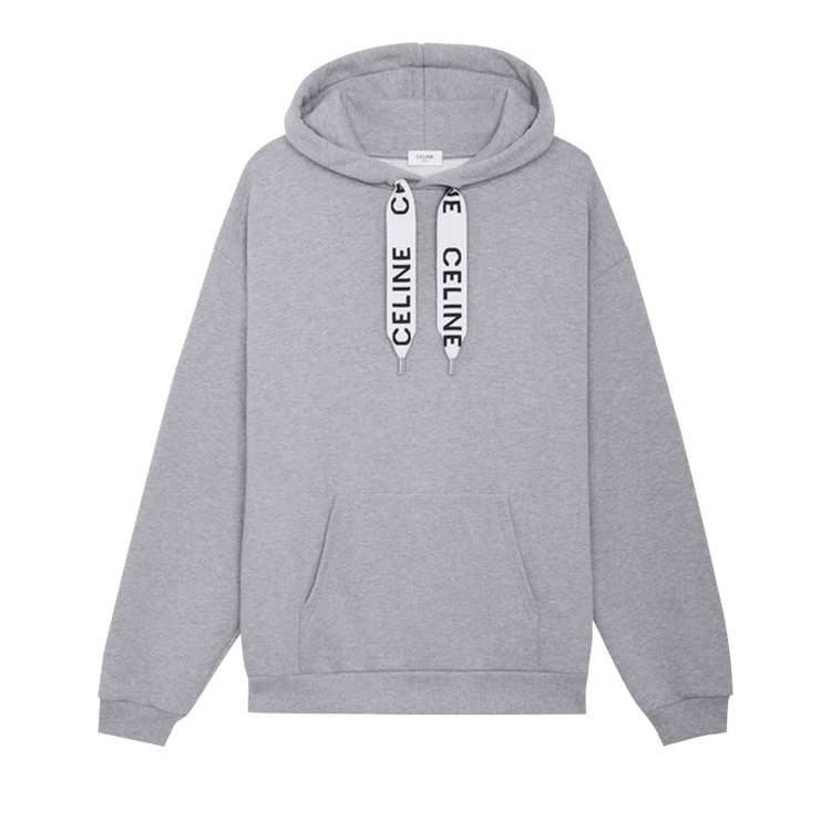CELINE Loose Kangaroo Pouch Hoodie "Light Grey"