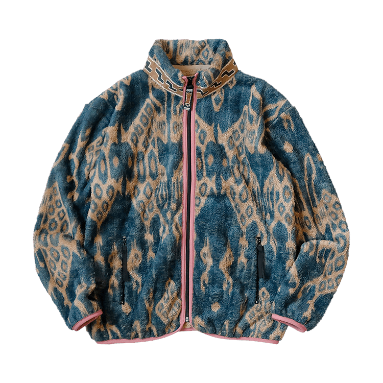 Kapital Java Kasuri Fleece Zip Blouson "Navy"