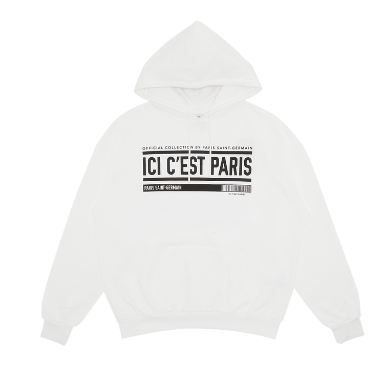 Paris Saint-Germain Ici C'est Paris Oversized Hooded Sweatshirt 'White'