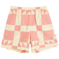 Bode Patchwork Quilt Shorts "Pink/White"