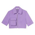 Ambush Cropped Zip Up Top "Purple"