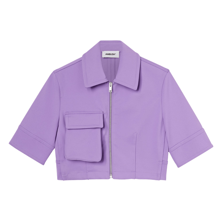 Ambush Cropped Zip Up Top "Purple"