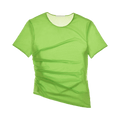Helmut Lang Ruched Reversible Tee "Lawn"