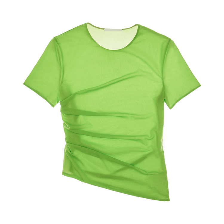 Helmut Lang Ruched Reversible Tee "Lawn"