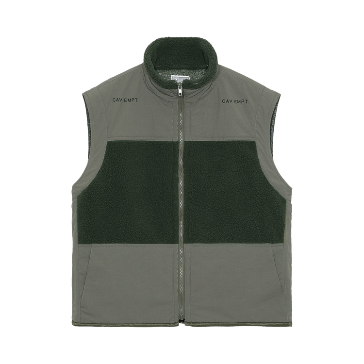 Cav Empt Boa Fleece Vest "Green"