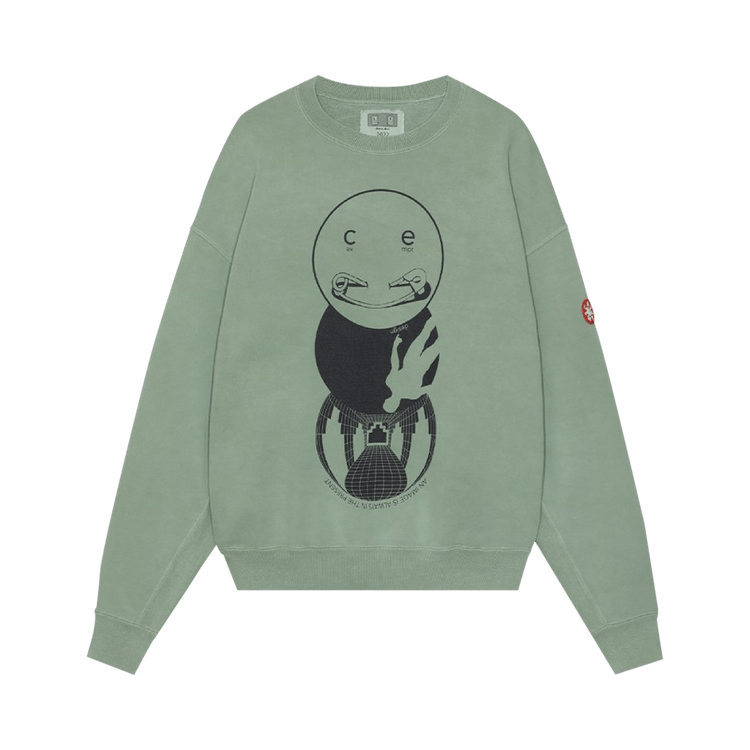 Cav Empt Overdye Md In The Present Crewneck "Green"