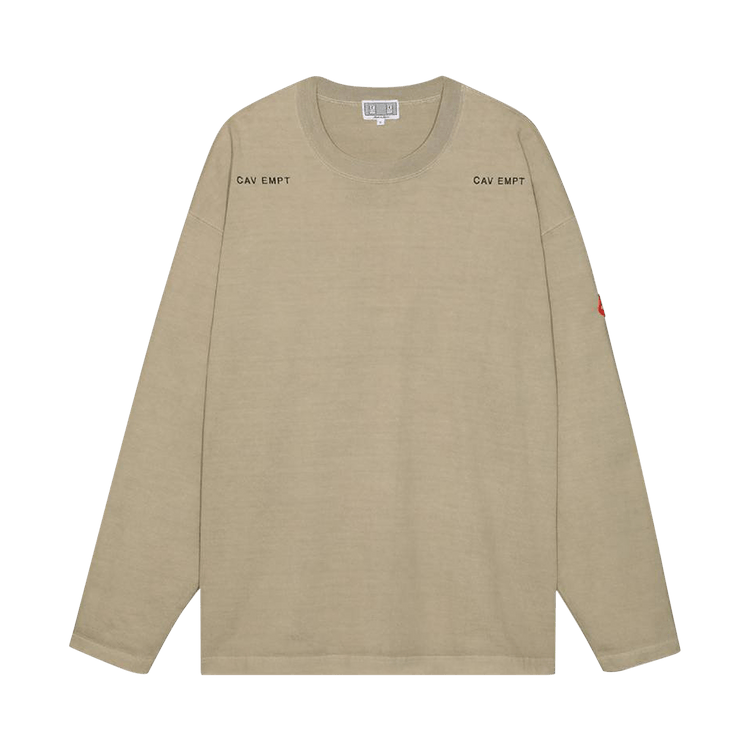 Cav Empt Overdye Ornament Heavy Long-Sleeve T-Shirt "Beige"