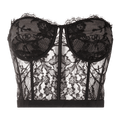 Alexander McQueen Lace Strapless Bustier "Black"