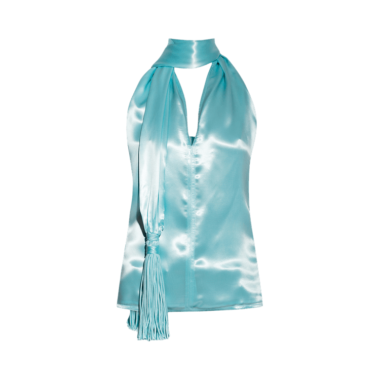 Bottega Veneta Scarf Top "Pale Blue"