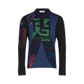 Marine Serre Polo Sweater "Blue"