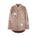 Palm Angels Life Is Palm Quilted Overshirt "Beige/Butter"