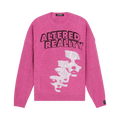 Raf Simons Loose Fit Braid Relief Roundneck Sweater Printed "Violet"