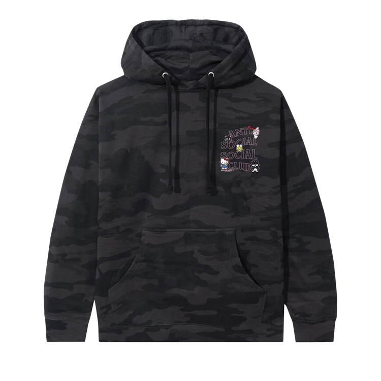 Anti Social Social Club x Hello Kitty And Friends Hoodie "Black Camo"