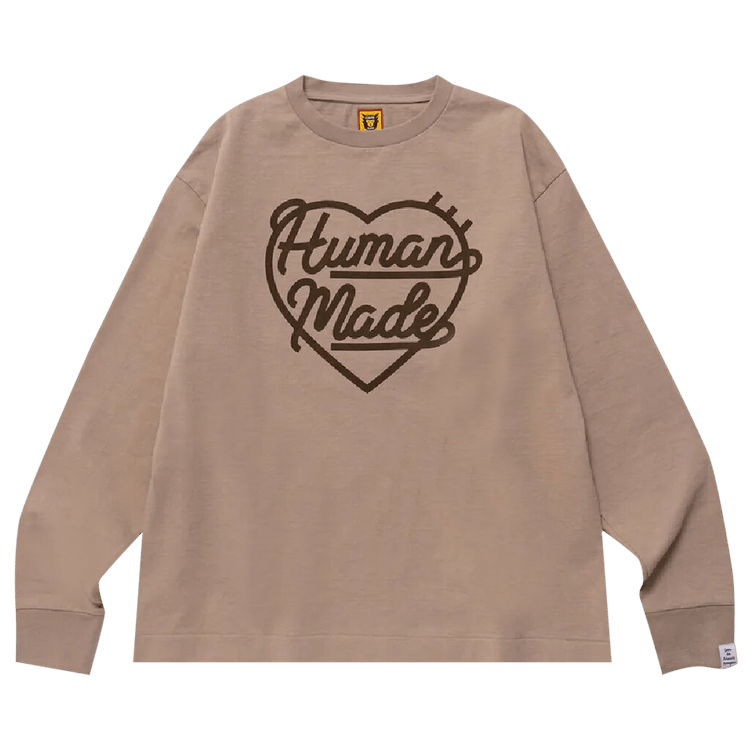 Human Made Heart Long-Sleeve T-Shirt "Beige"