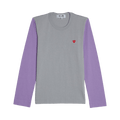 Comme des Garçons PLAY Bi-Colour T-Shirt "Grey/Purple"