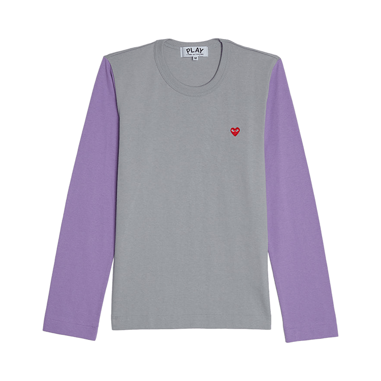 Comme des Garçons PLAY Bi-Colour T-Shirt "Grey/Purple"
