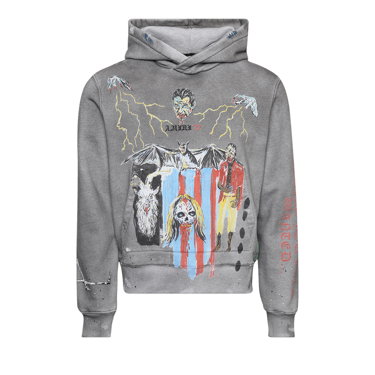Amiri x Wes Lang Blood 38 Hoodie "Heather Grey"