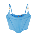 Versace Medusa Corset Top "Light Blue"
