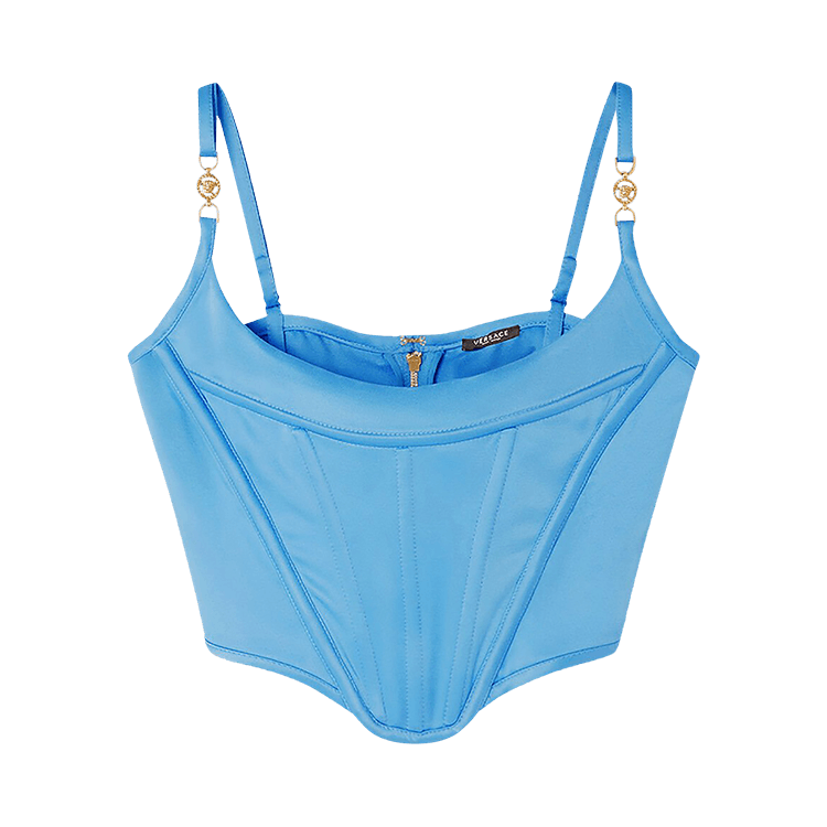 Versace Medusa Corset Top "Light Blue"