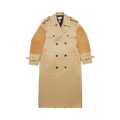 Junya Watanabe MAN Patchwork Double Breasted Trench Coat "Beige/Brown"