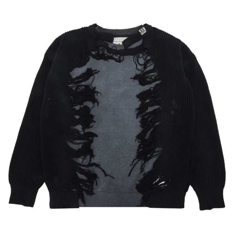 Maison Mihara Yasuhiro Knit Combined Pullover "Black"
