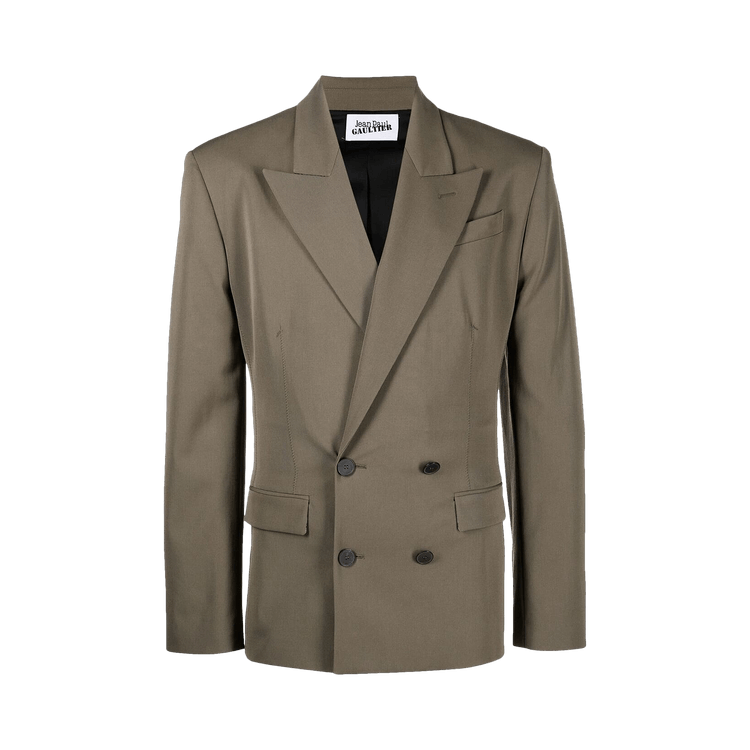 Jean Paul Gaultier Double-Breasted Tailored Blazer "Taupe"