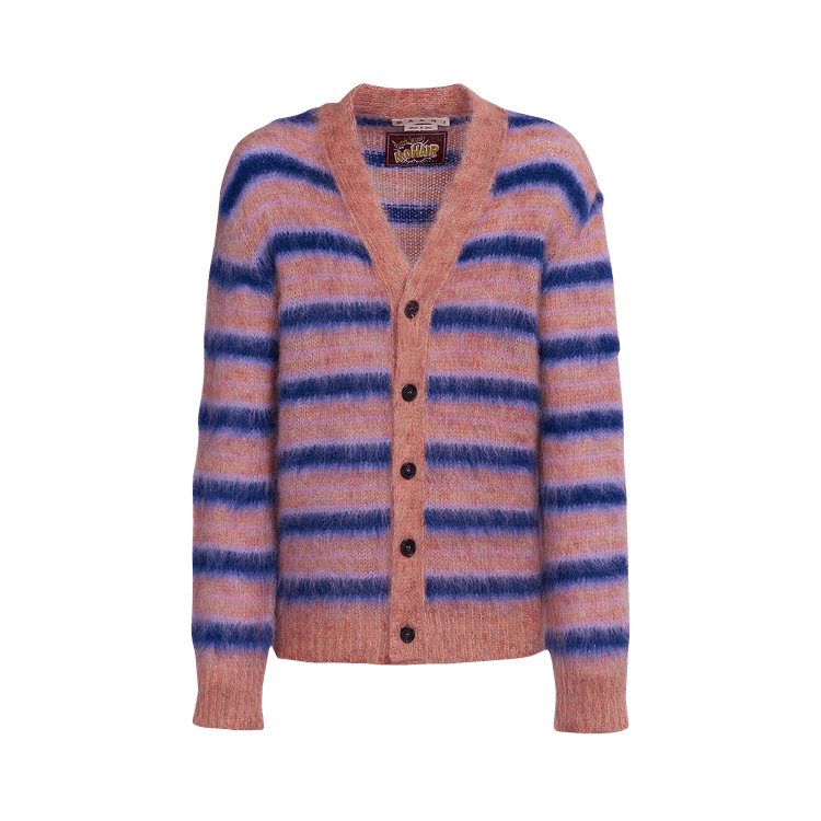 Marni Mohair Striped Cardigan "Apricot"