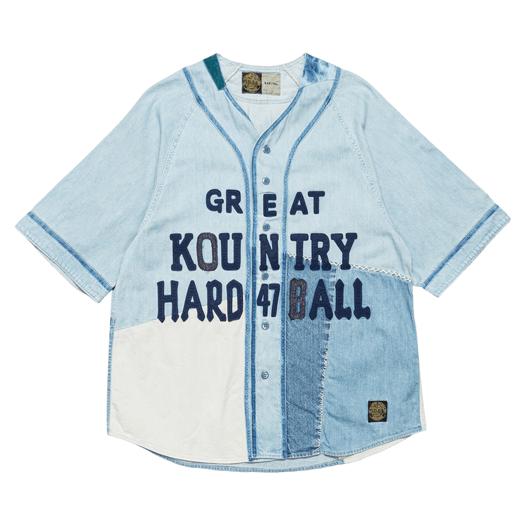 Kapital Reconstruction Denim Great Kountry Baseball Shirt Pro "Multicolor"